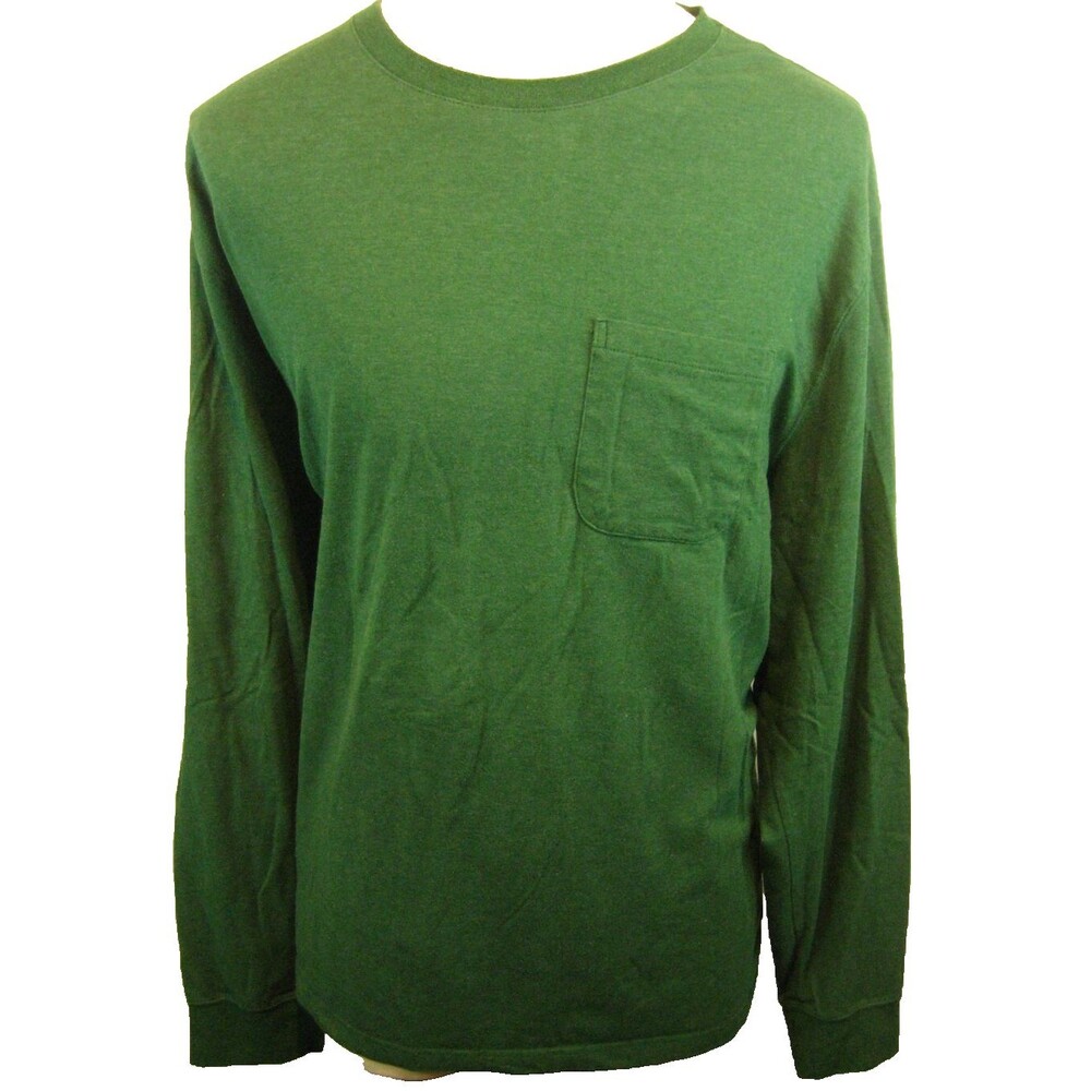 Mens Saddlebred Comfort Flex Green LS Crew Neck T-Shirt Base Layer sz 2XL